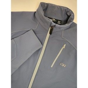 Outdoor Research Jacket Men's‎ S Blue Gray Full Zip Softshell Performance Nylon